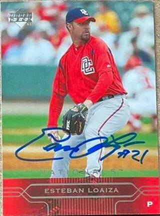 Esteban Loaiza Signed 2005 Upper Deck Baseball Card - Washington Nationals