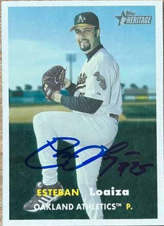 Esteban Loaiza Signed 2006 Topps Heritage Baseball Card - Oakland A's - PastPros