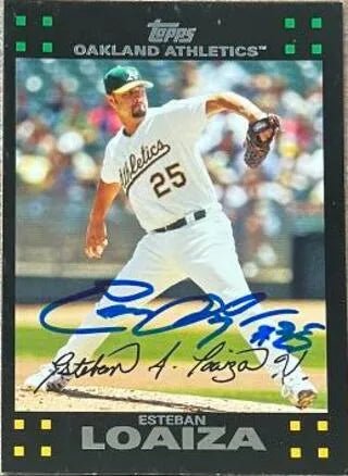 Esteban Loaiza Signed 2007 Topps Baseball Card - Oakland A's
