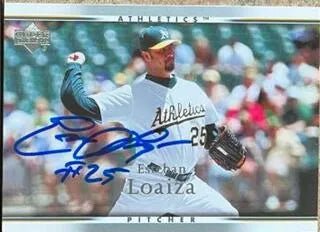 Esteban Loaiza Signed 2007 Upper Deck Baseball Card - Oakland A's