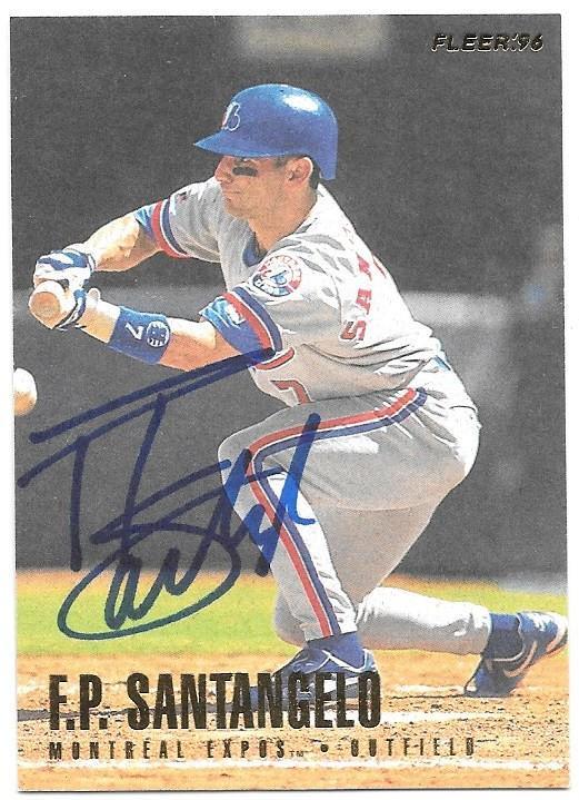 F.P. Santangelo Signed 1996 Fleer Baseball Card -  Montreal Expos - PastPros