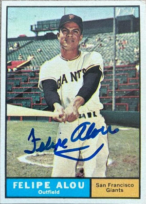 Felipe Alou Signed 1961 Topps Baseball Card - San Francisco Giants - PastPros