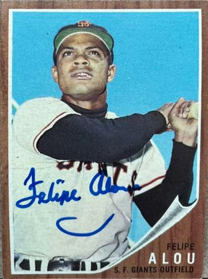 Felipe Alou Signed 1962 Topps Baseball Card - San Francisco Giants