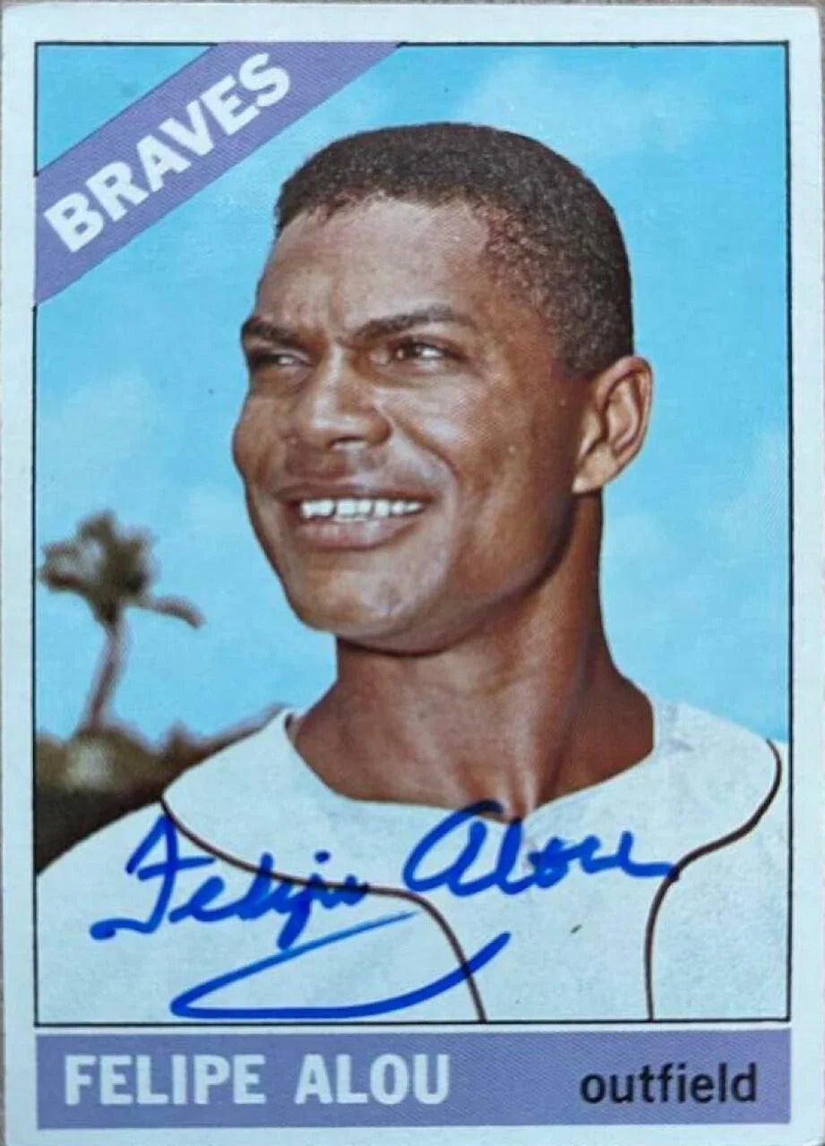 Felipe Alou Signed 1966 Topps Baseball Card - Atlanta Braves