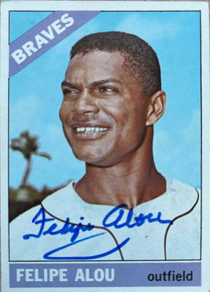 Felipe Alou Signed 1966 Topps Baseball Card - Atlanta Braves - PastPros