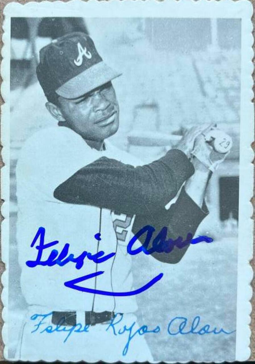 Felipe Alou Signed 1969 Topps Deckle Edge Baseball Card - Atlanta Braves - PastPros