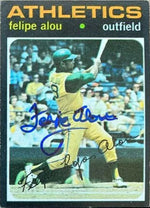 Felipe Alou Signed 1971 Topps Baseball Card - Oakland A's