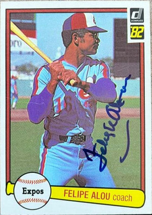 Felipe Alou Signed 1982 Donruss Baseball Card - Montreal Expos - PastPros
