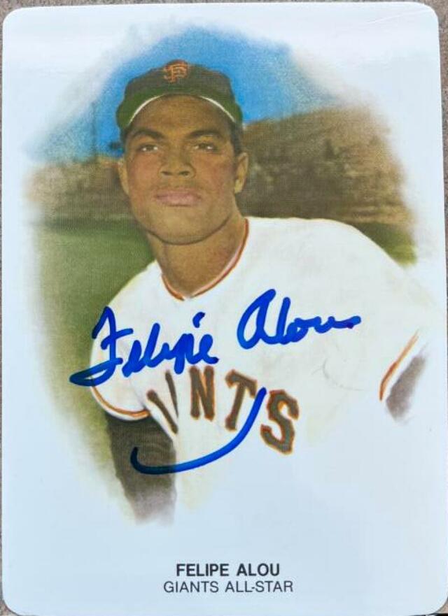 Felipe Alou Signed 1984 Mother's Cookies Baseball Card - San Francisco Giants - PastPros