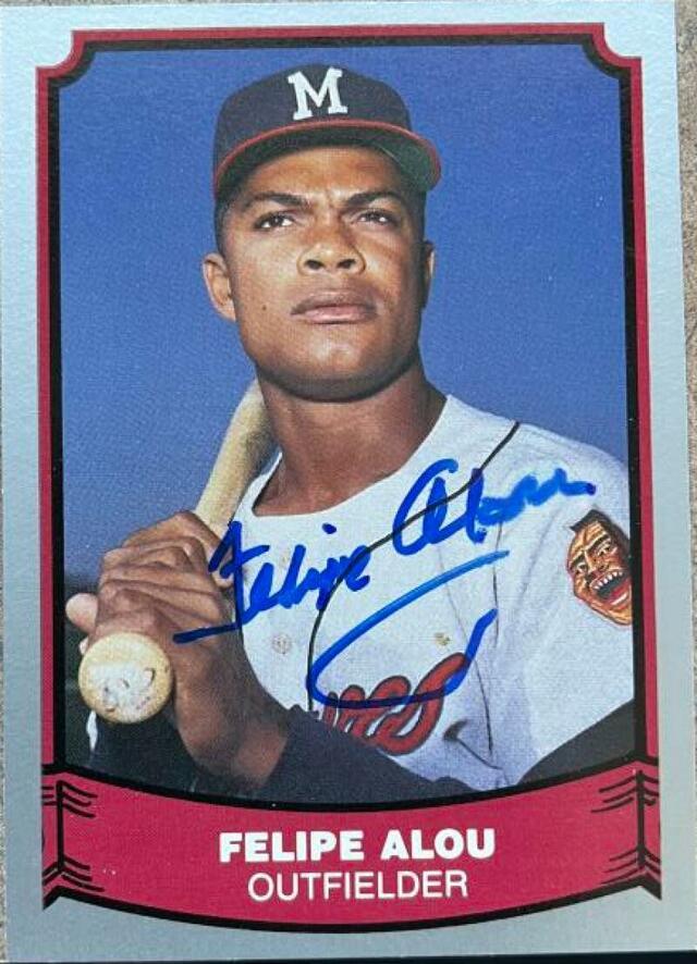 Felipe Alou Signed 1988 Pacific Legends Baseball Card - Milwaukee Braves - PastPros