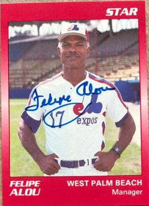 Felipe Alou Signed 1990 Star Baseball Card - West Palm Beach Expos - PastPros