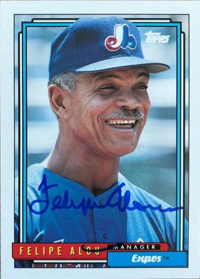 Felipe Alou Signed 1992 Topps Traded Baseball Card - Montreal Expos - PastPros