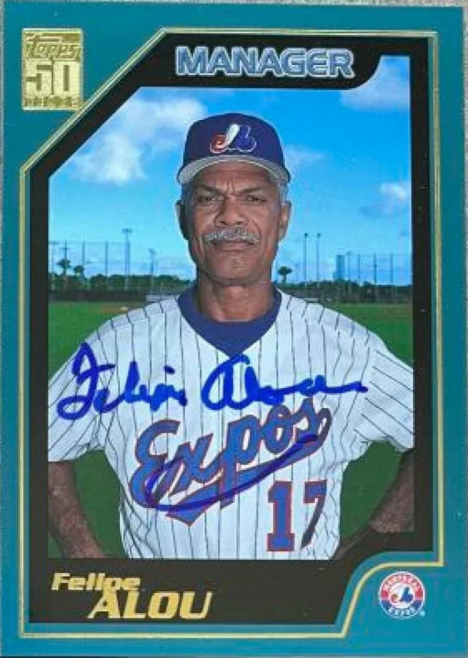 Felipe Alou Signed 2001 Topps Baseball Card - Montreal Expos