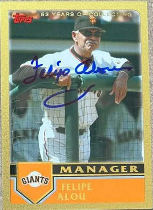 Felipe Alou Signed 2003 Topps Traded & Rookies Gold Baseball Card - San Francisco Giants - LE/2003