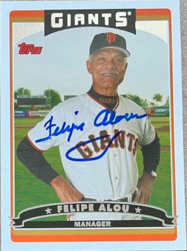 Felipe Alou Signed 2006 Topps Baseball Card - San Francisco Giants - PastPros