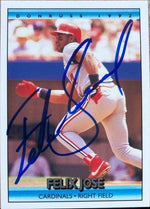 Felix Jose Signed 1992 Donruss Baseball Card - St Louis Cardinals - PastPros