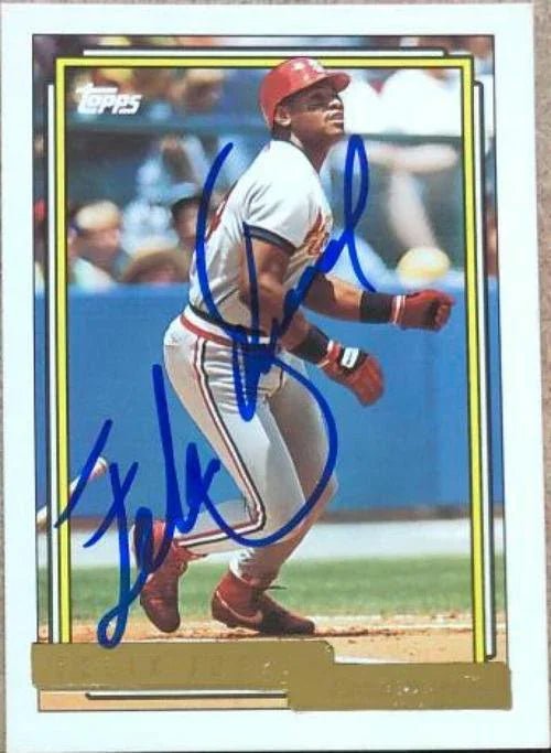 Felix Jose Signed 1992 Topps Gold Baseball Card - St Louis Cardinals