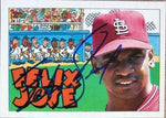 Felix Jose Signed 1992 Topps Kids Baseball Card - St Louis Cardinals