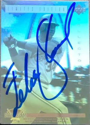 Felix Jose Signed 1992 Upper Deck Denny's Grand Slam Hologram Baseball Card - St Louis Cardinals
