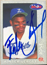 Felix Jose Signed 1993 Lime Rock Dominican Winter League Baseball Card - PastPros