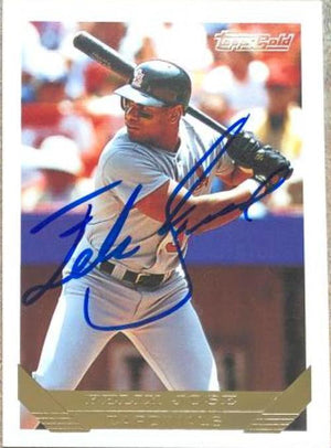 Felix Jose Signed 1993 Topps Gold Baseball Card - St Louis Cardinals - PastPros