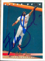 Felix Jose Signed 1993 Upper Deck Baseball Card - St Louis Cardinals