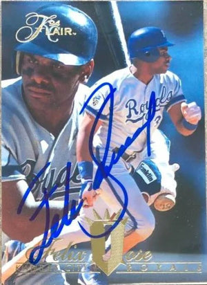 Felix Jose Signed 1994 Flair Baseball Card - Kansas City Royals