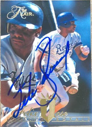 Felix Jose Signed 1994 Flair Baseball Card - Kansas City Royals - PastPros