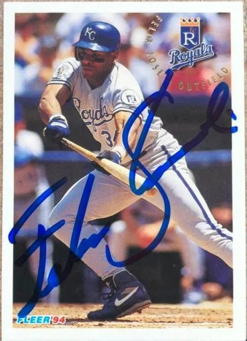 Felix Jose Signed 1994 Fleer Baseball Card - Kansas City Royals