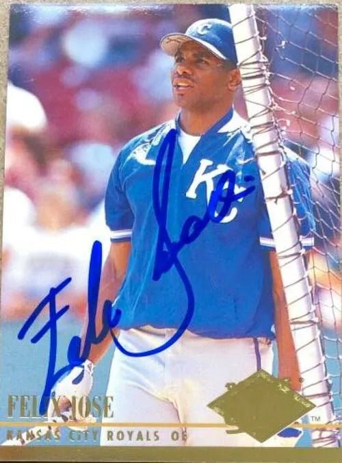 Felix Jose Signed 1994 Fleer Ultra Baseball Card - Kansas City Royals