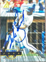 Felix Jose Signed 1994 Pinnacle Museum Collection Baseball Card - Kansas City Royals