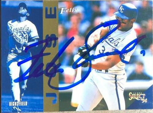 Felix Jose Signed 1994 Score Select Baseball Card - Kansas City Royals - PastPros