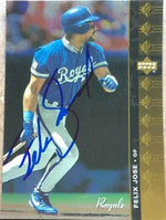 Felix Jose Signed 1994 SP Baseball Card - Kansas City Royals
