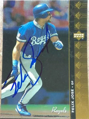 Felix Jose Signed 1994 SP Baseball Card - Kansas City Royals