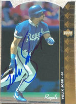 Felix Jose Signed 1994 SP Die Cut Baseball Card - Kansas City Royals - PastPros
