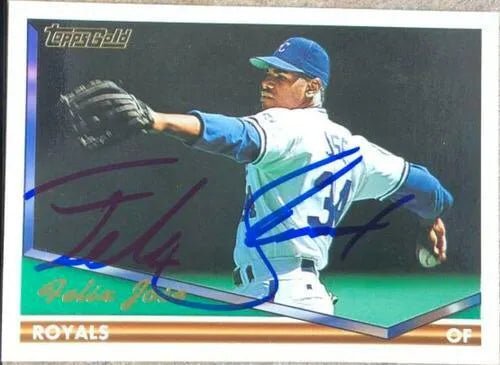 Felix Jose Signed 1994 Topps Gold Baseball Card - Kansas City Royals