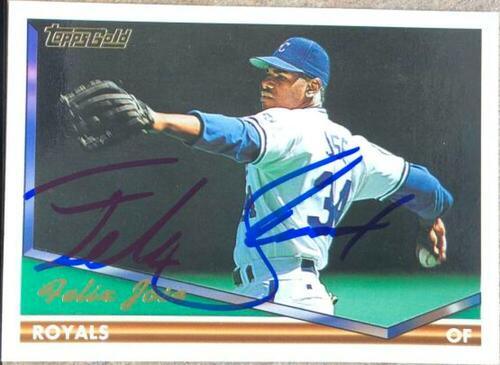 Felix Jose Signed 1994 Topps Gold Baseball Card - Kansas City Royals - PastPros