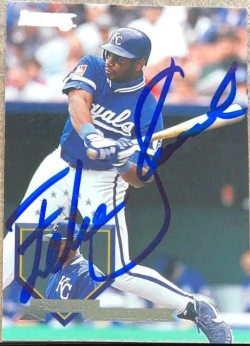 Felix Jose Signed 1995 Donruss Baseball Card - Kansas City Royals