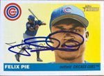 Felix Pie Signed 2004 Topps Heritage Baseball Card - Chicago Cubs