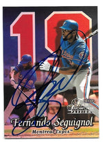 Fernando Seguinol Signed 1999 Flair Showcase Row 2 Baseball Card - Montreal Expos - PastPros