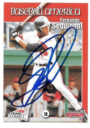 Fernando Seguignol Signed 1999 Team Best Baseball America Baseball Card - PastPros