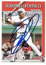 Fernando Seguignol Signed 1999 Team Best Baseball America Baseball Card - PastPros