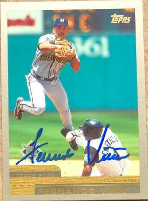 Fernando Vina Signed 2000 Topps Baseball Card - Milwaukee Brewers - PastPros