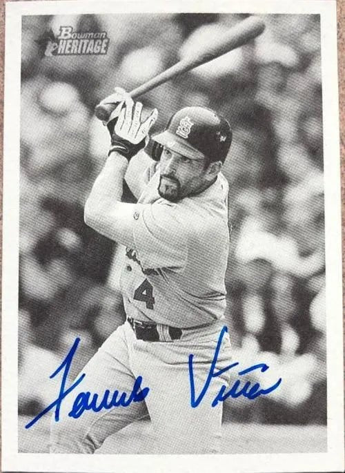 Fernando Vina Signed 2001 Bowman Heritage Baseball Card - St Louis Cardinals