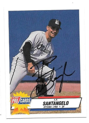 FP Santangelo Signed 1993 Fleer ProCards Baseball Card - Ottawa Lynx - PastPros