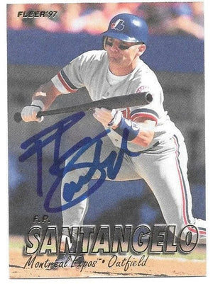 F.P. Santangelo Signed 1997 Fleer Baseball Card -  Montreal Expos
