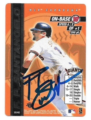 F.P. Santangelo Signed 2000 Upper Deck MLB Showdown 1st Edition Baseball Card - San Francisco Giants