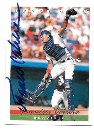 Francisco Cabrera Signed 1993 Upper Deck Baseball Card - Atlanta Braves