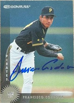 Francisco Cordova Signed 1997 Donruss Baseball Card - Pittsburgh Pirates