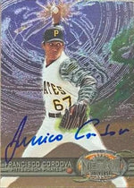 Francisco Cordova Signed 1997 Metal Universe Baseball Card - Pittsburgh Pirates